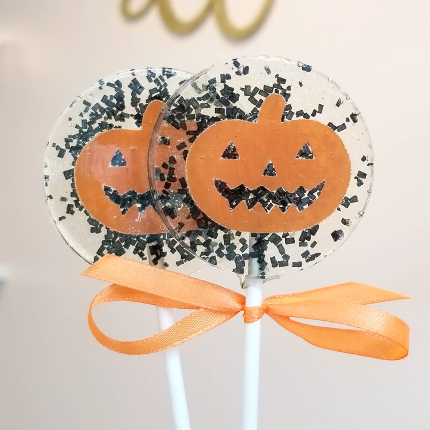 Jackolantern Pumpkin Lollipops - Mandarin Orange
