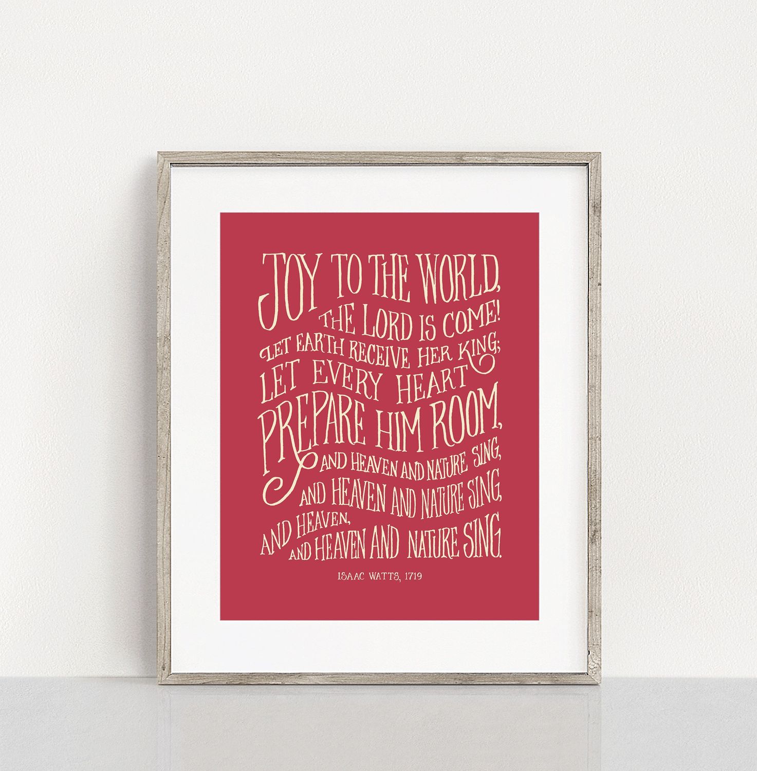 Joy to the World Hymn Art Print