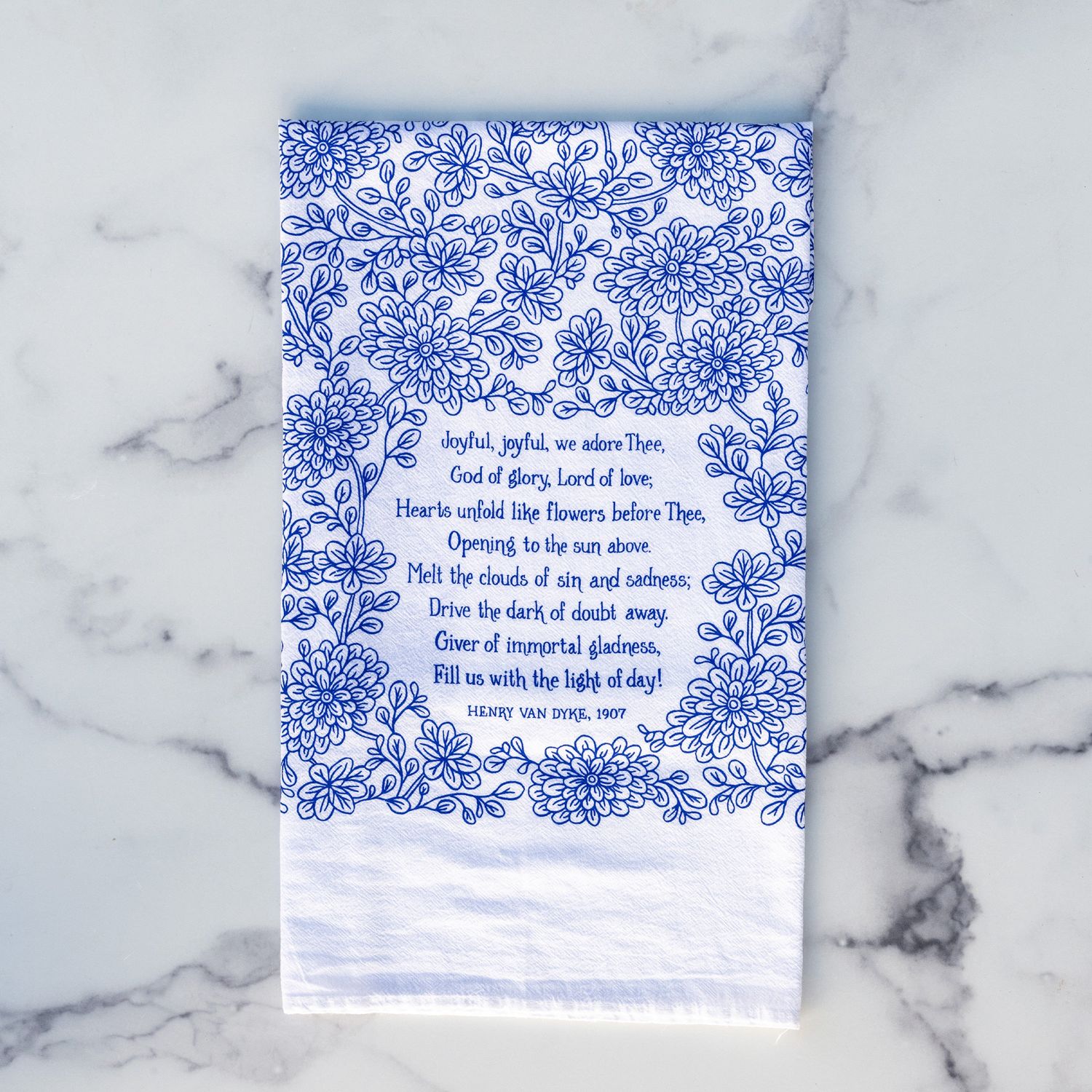 Joyful, Joyful, We Adore Thee- hymn tea towel