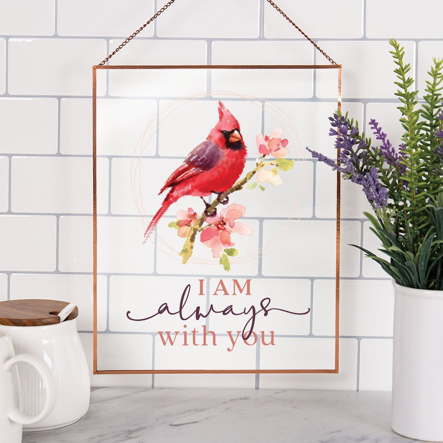 I am always with you Glass Sign