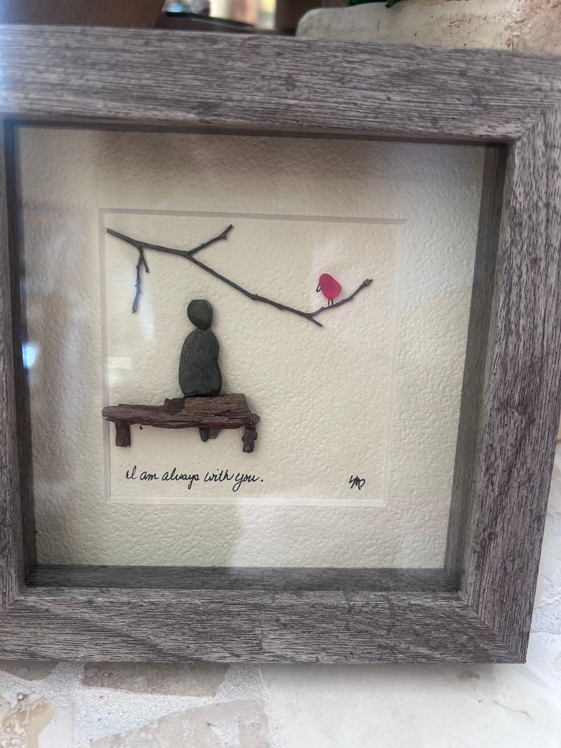 I am always with you Pebble Art