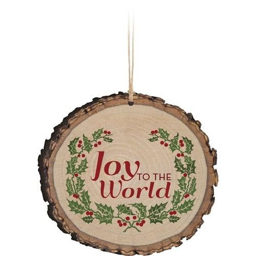 Joy To The World Wood Cut Ornament