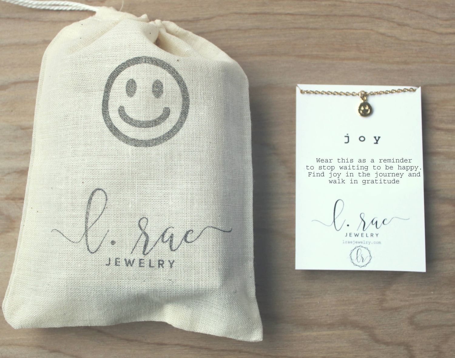 Joy- Smiley Face Affirmation Necklace