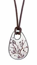 Large Smoke Tree Teardrop Necklace