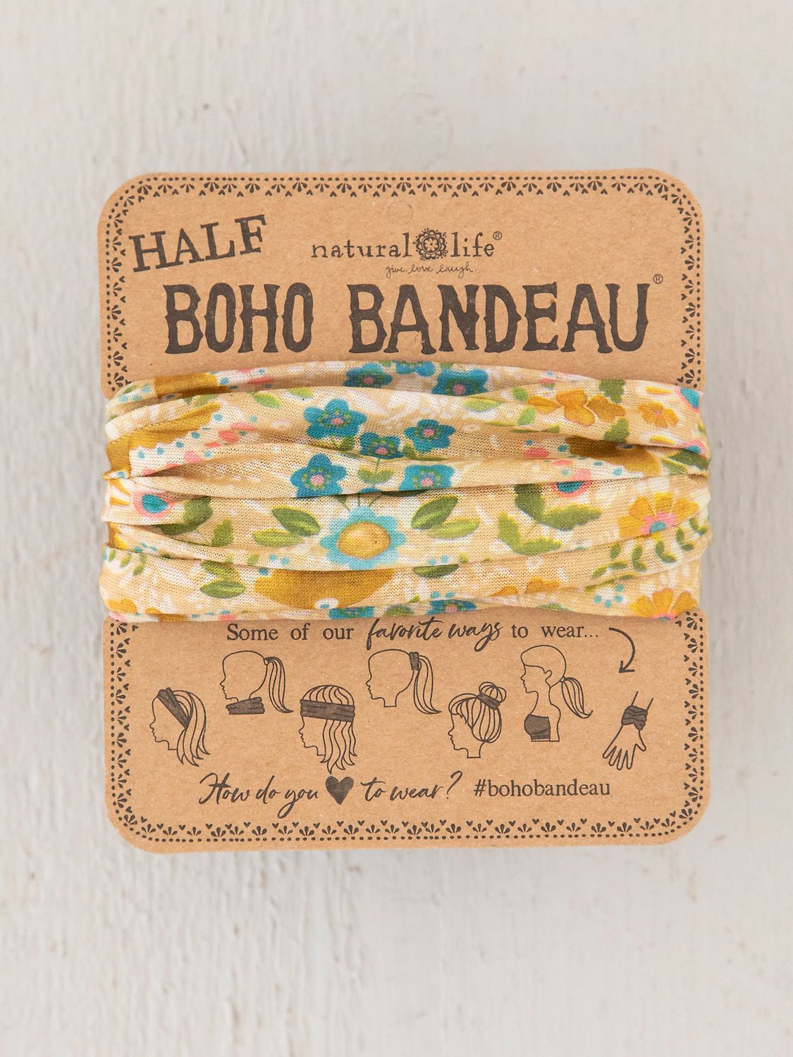 Light Grey Mandala Half Boho Bandeau