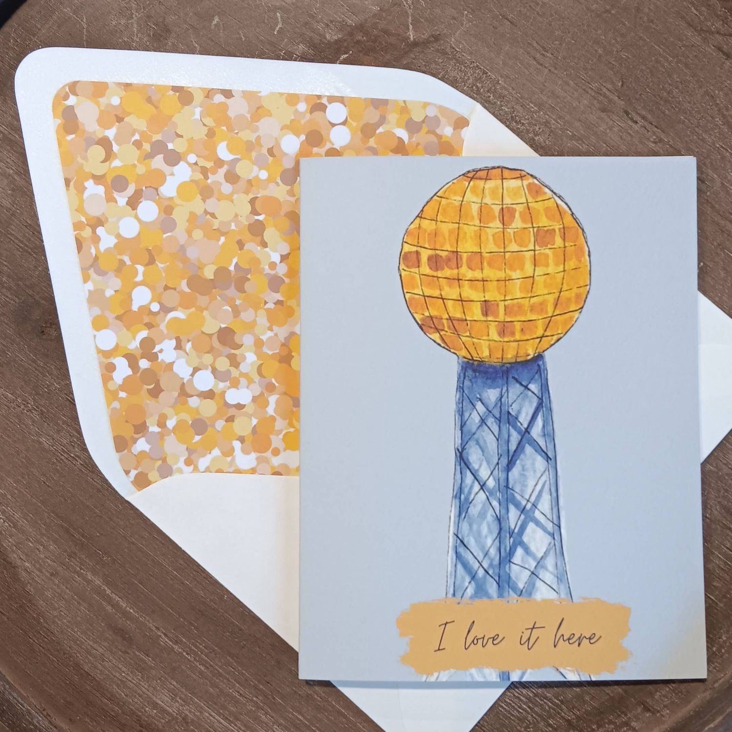 I Love it Here Sunsphere Greeting Card