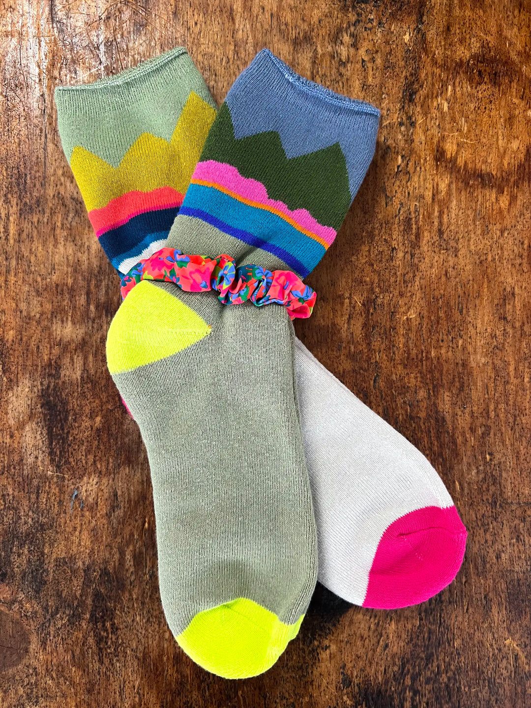 Icon roll Top Sock - Mountains