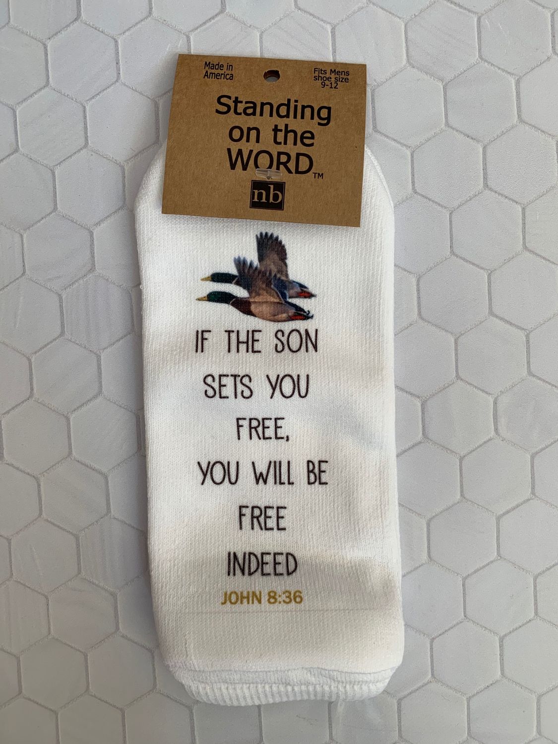 If the Son Set You Free - Men's Standing on the Word Socks