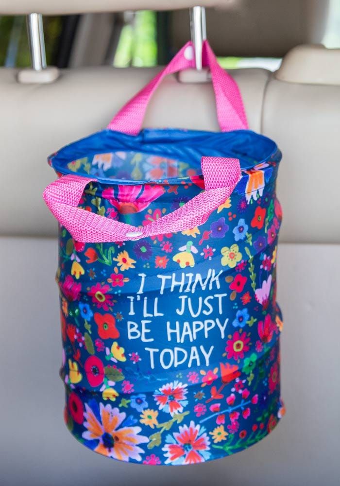 I Think I'll Just be Happy Today- Pop Up Car Trash Bin