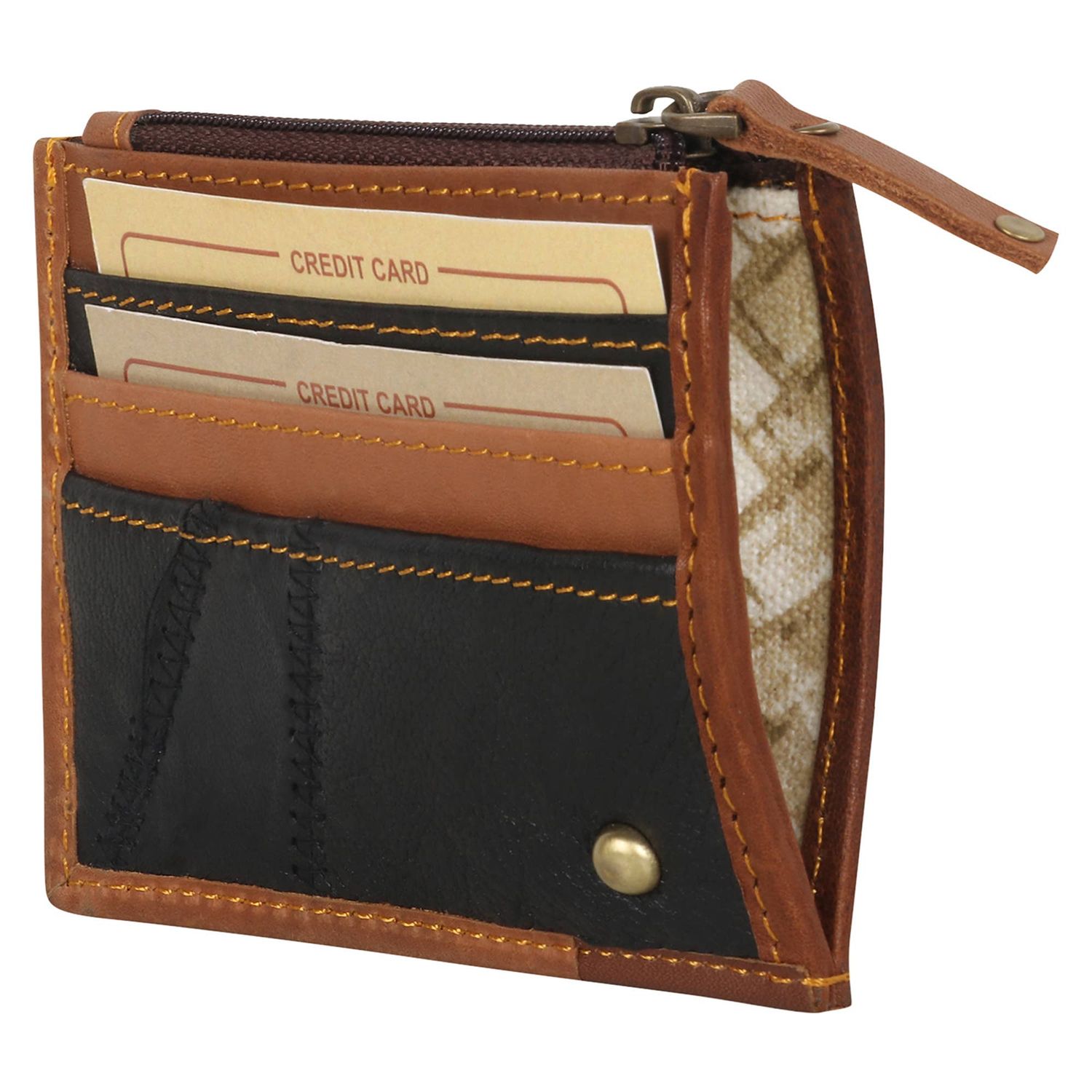 Kate Card Case - Upcycled Genuine Leather