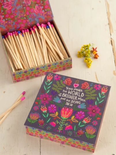 Keepsake Matches- You make the world Brighter Navy