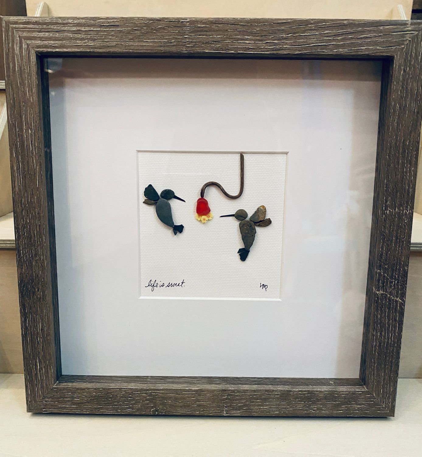 Life is Sweet Pebble Art