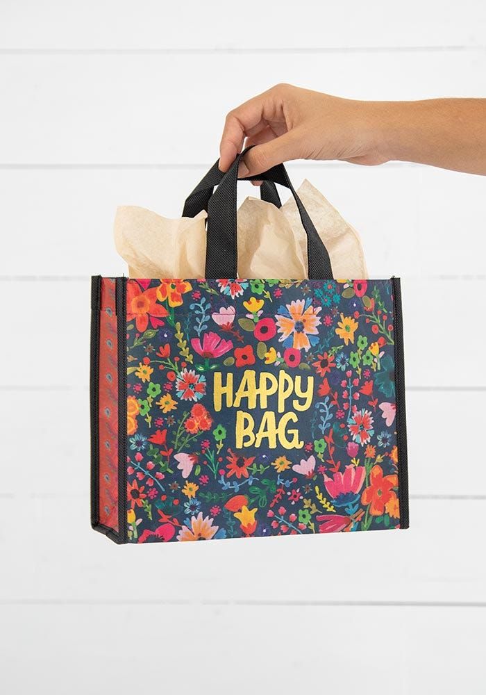 Medium Teal Gold Floral Happy Bag™