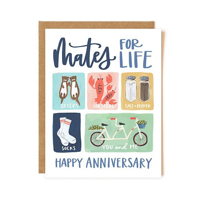 Mates for Life Anniversary Card