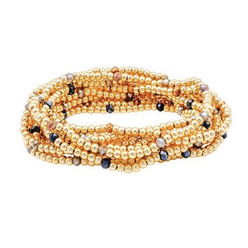 Metallic Crystal Accented Bracelets