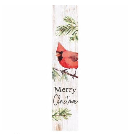 Merry Christmas Cardinal Block Sign