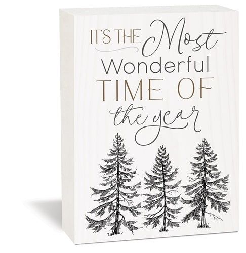 Most Wonderful Time Wood Block Decor