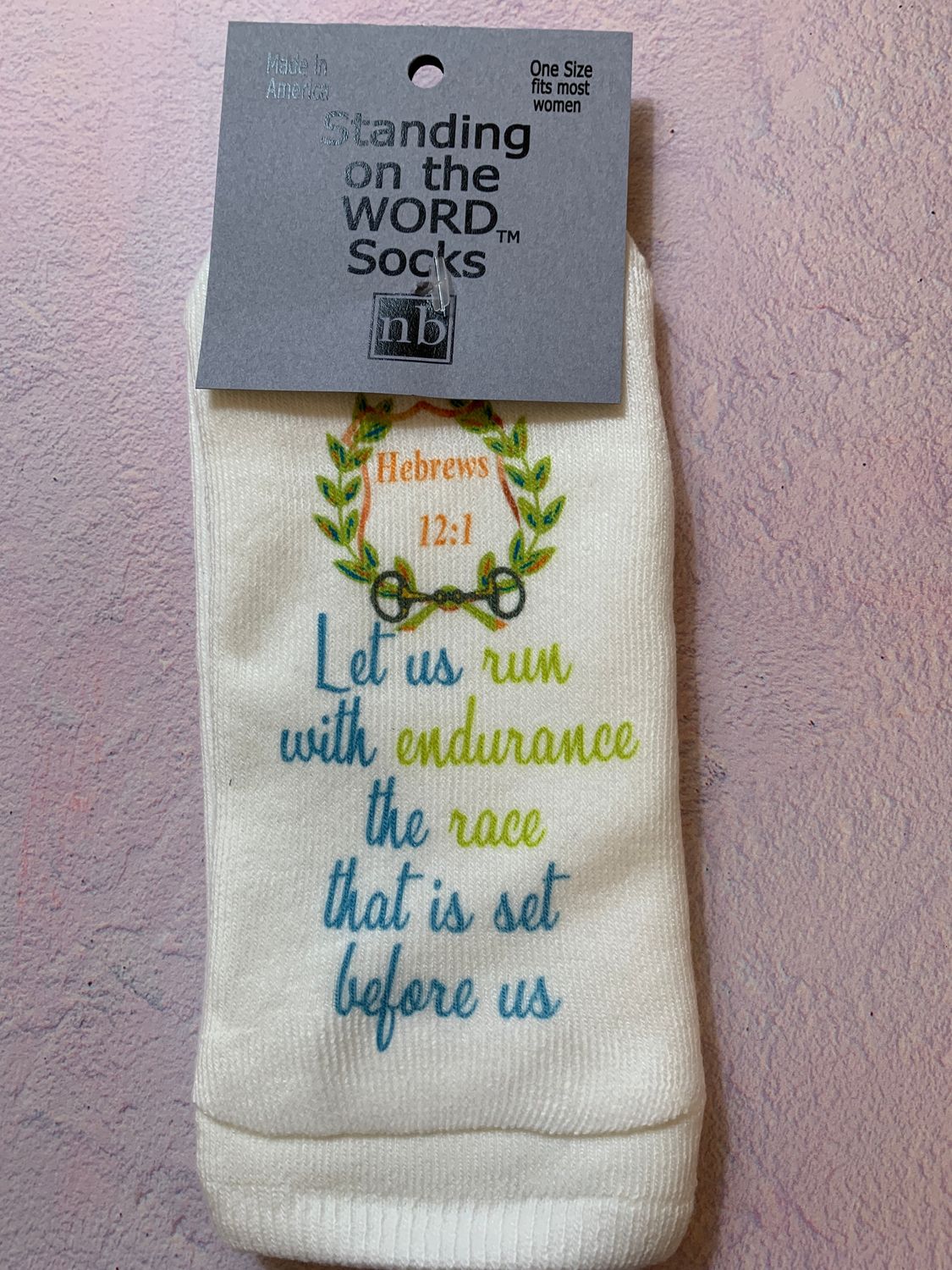 Let us run with endurance...- Standing on the Word Socks