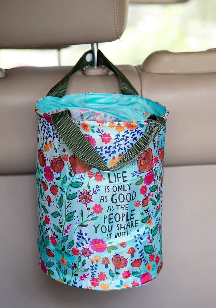 Life is Good Pop Up Car Trash Bin