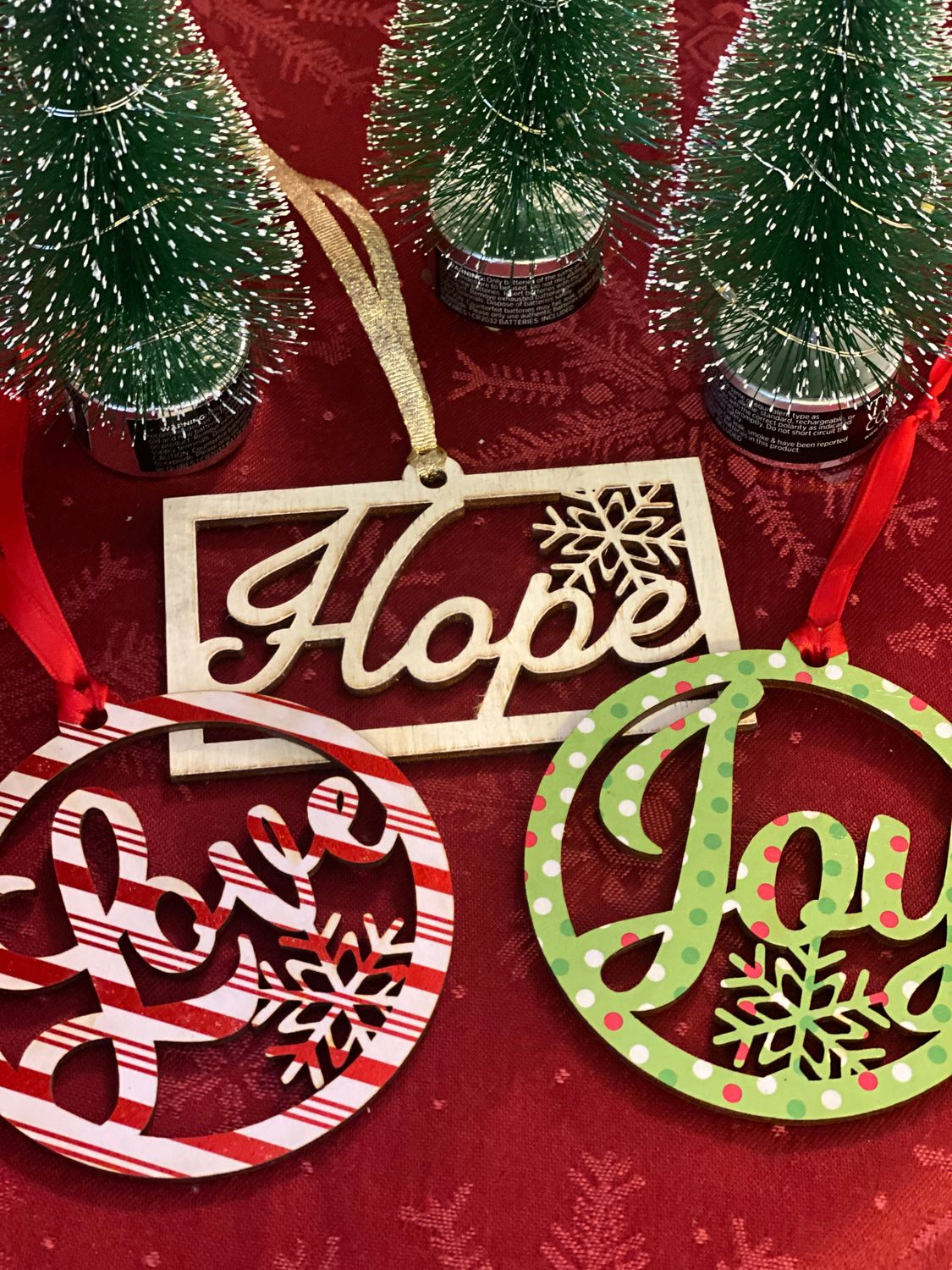Love, Joy, &amp; Hope Ornaments