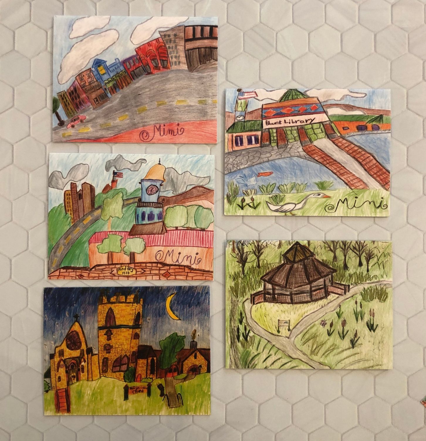 Maryville Landmarks Hand Drawn Card Set