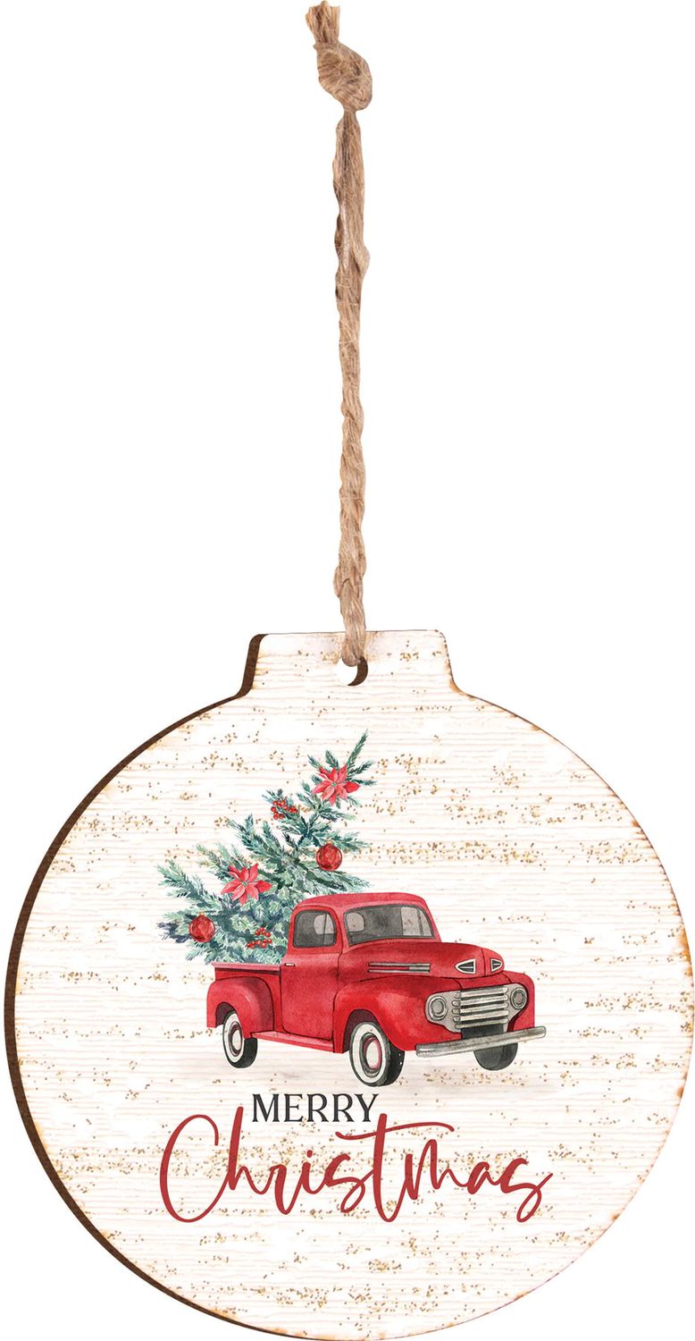 Merry Christmas Truck Ornament