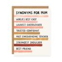 Mother's Day Synonyms Card