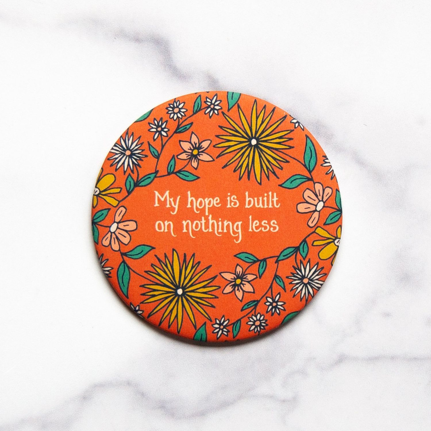 My Hope is Built Round Magnet