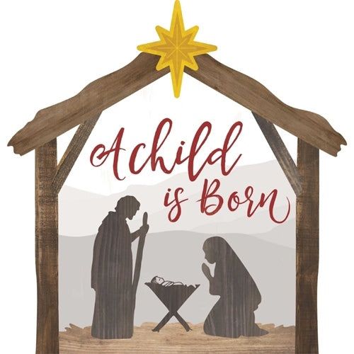 Nativity Scene Wood Tabletop Decor