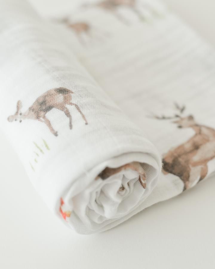 Oh Deer Cotton Muslin Swaddle Blanket