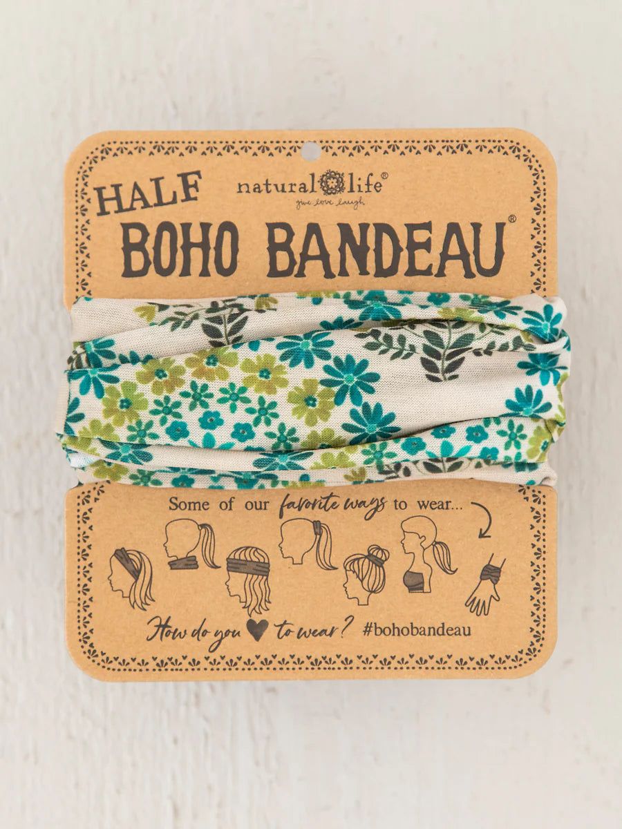 Medallion Cream Floral Half Boho Bandeau