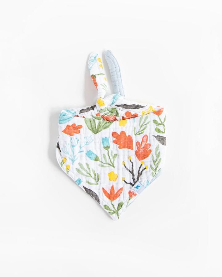 Meadow Cotton Muslin Reversible Bandana Bib