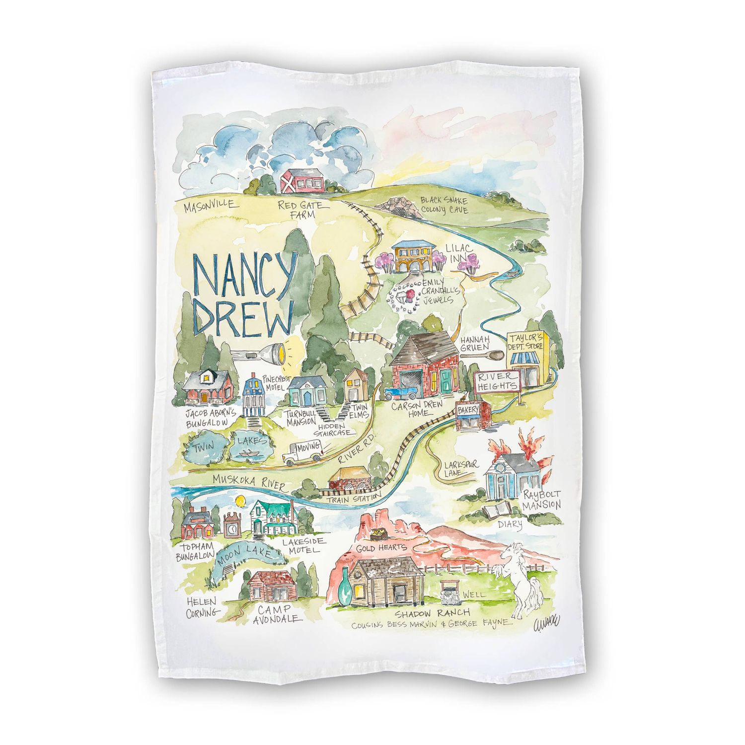 Nancy Drew Tea Towel