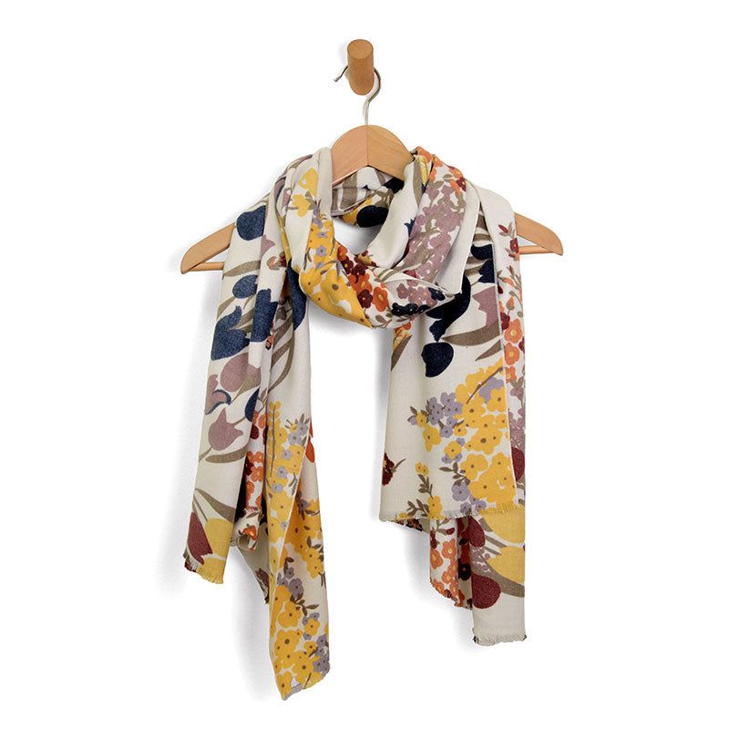 Multi Autumn Flutter Floral Scarf