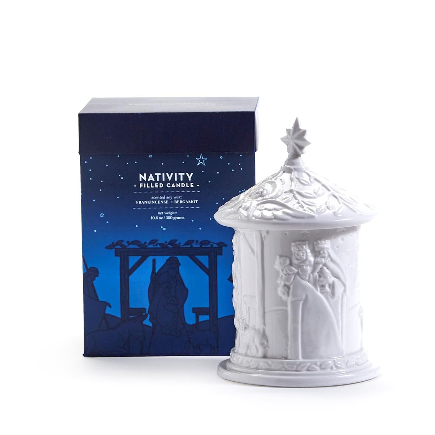 Nativity Relief Lidded Candle