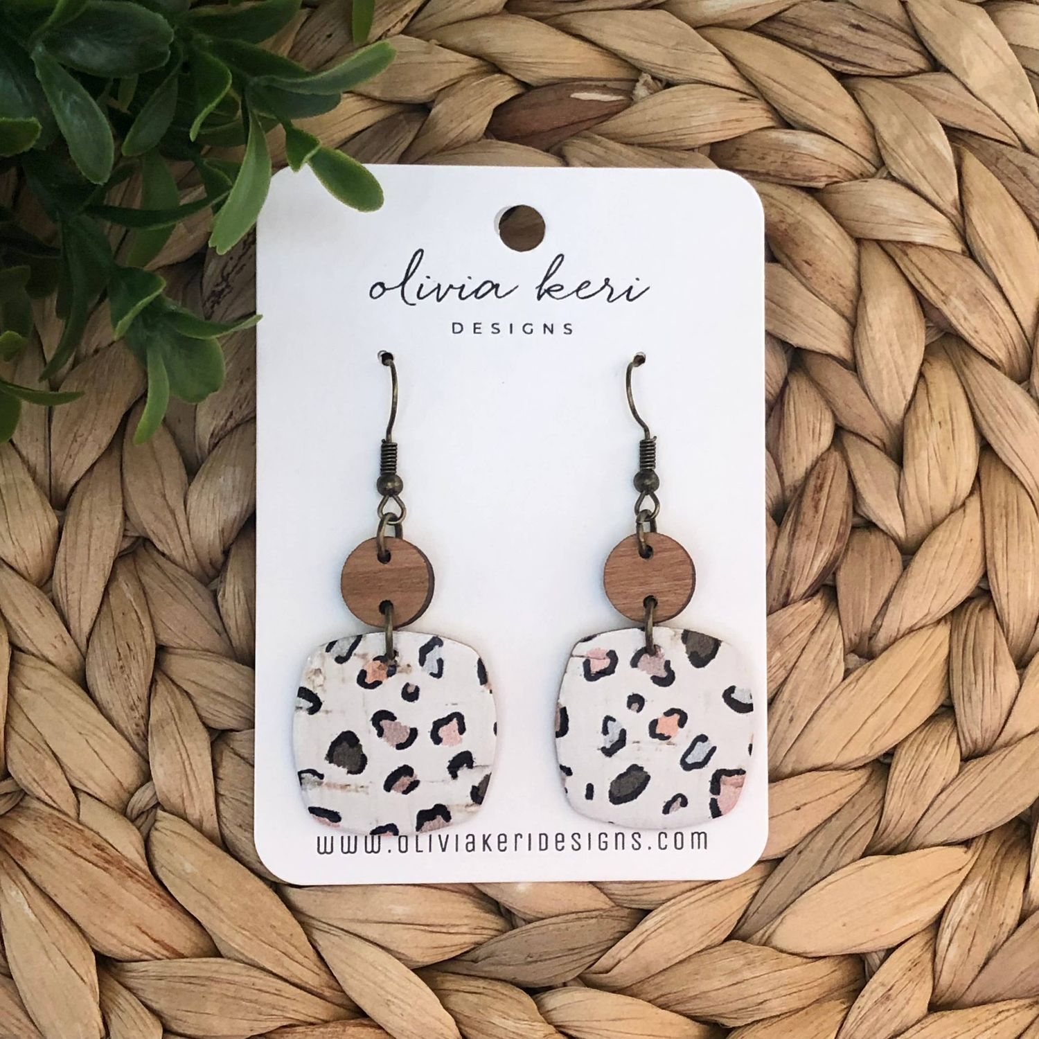 Nora Earrings - Boho Leopard