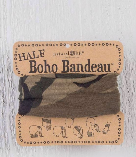 Olive Camo Half Boho Bandeau