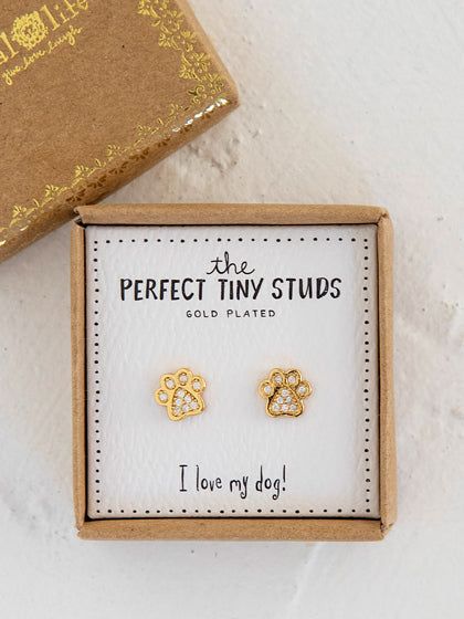Paw Print Perfect Tiny Studs