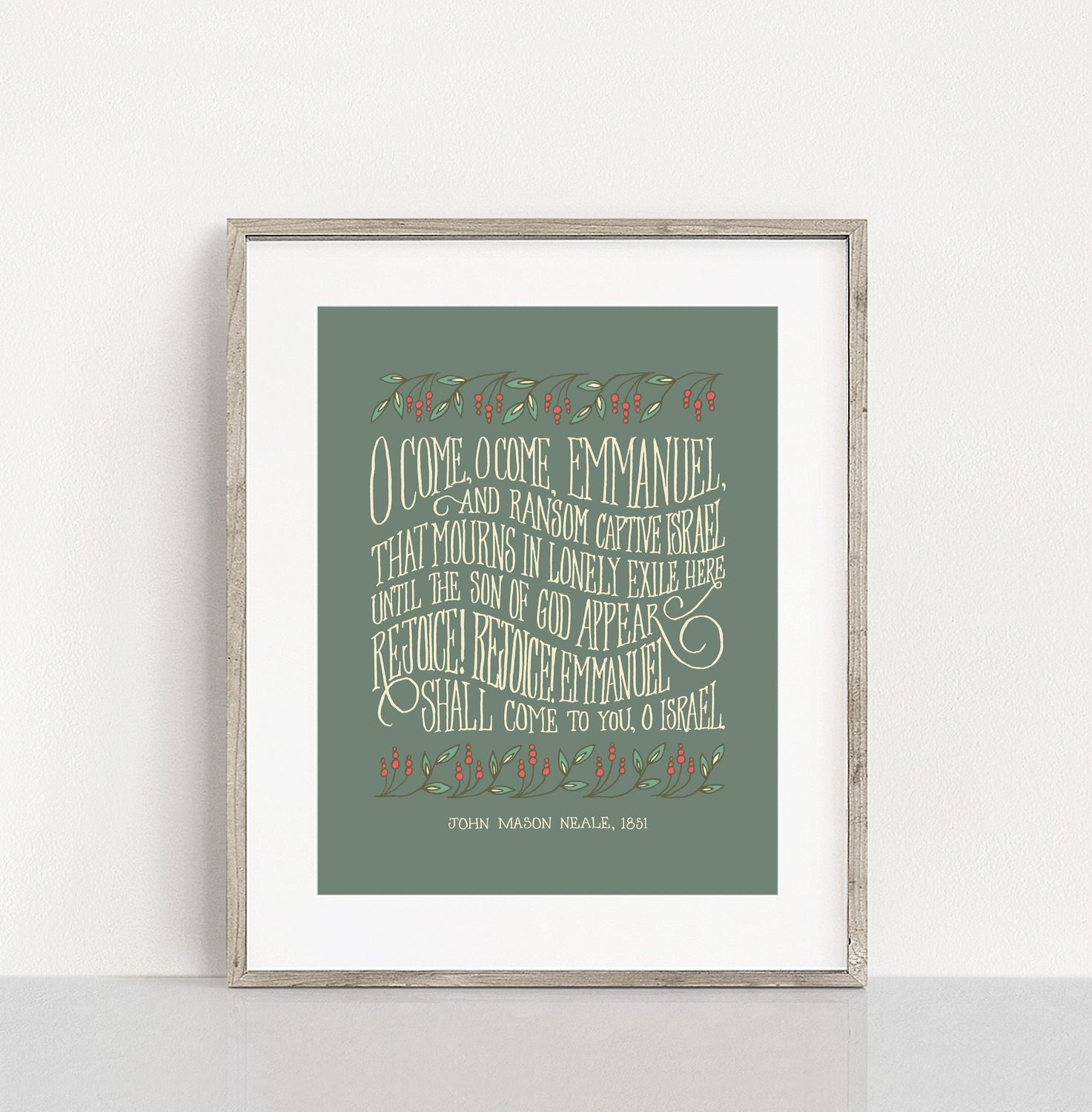 O Come, O Come Emanuel Hymn Art Print