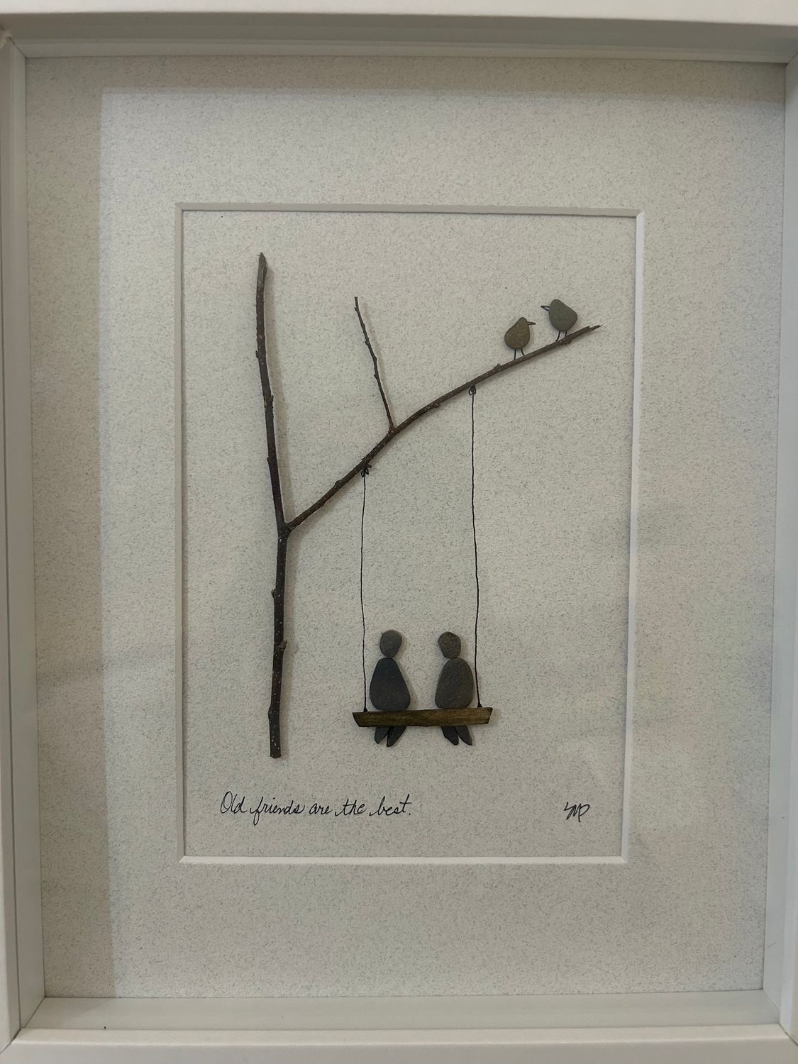 Old Friends are the best Pebble Art