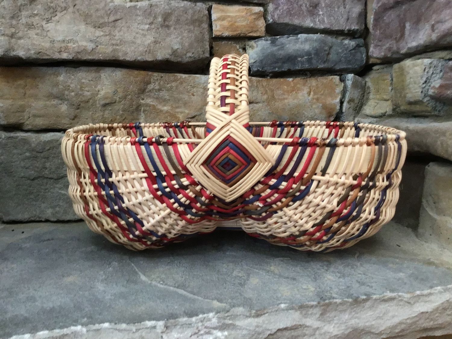 Oval Rib Basket in Jewel Tones
