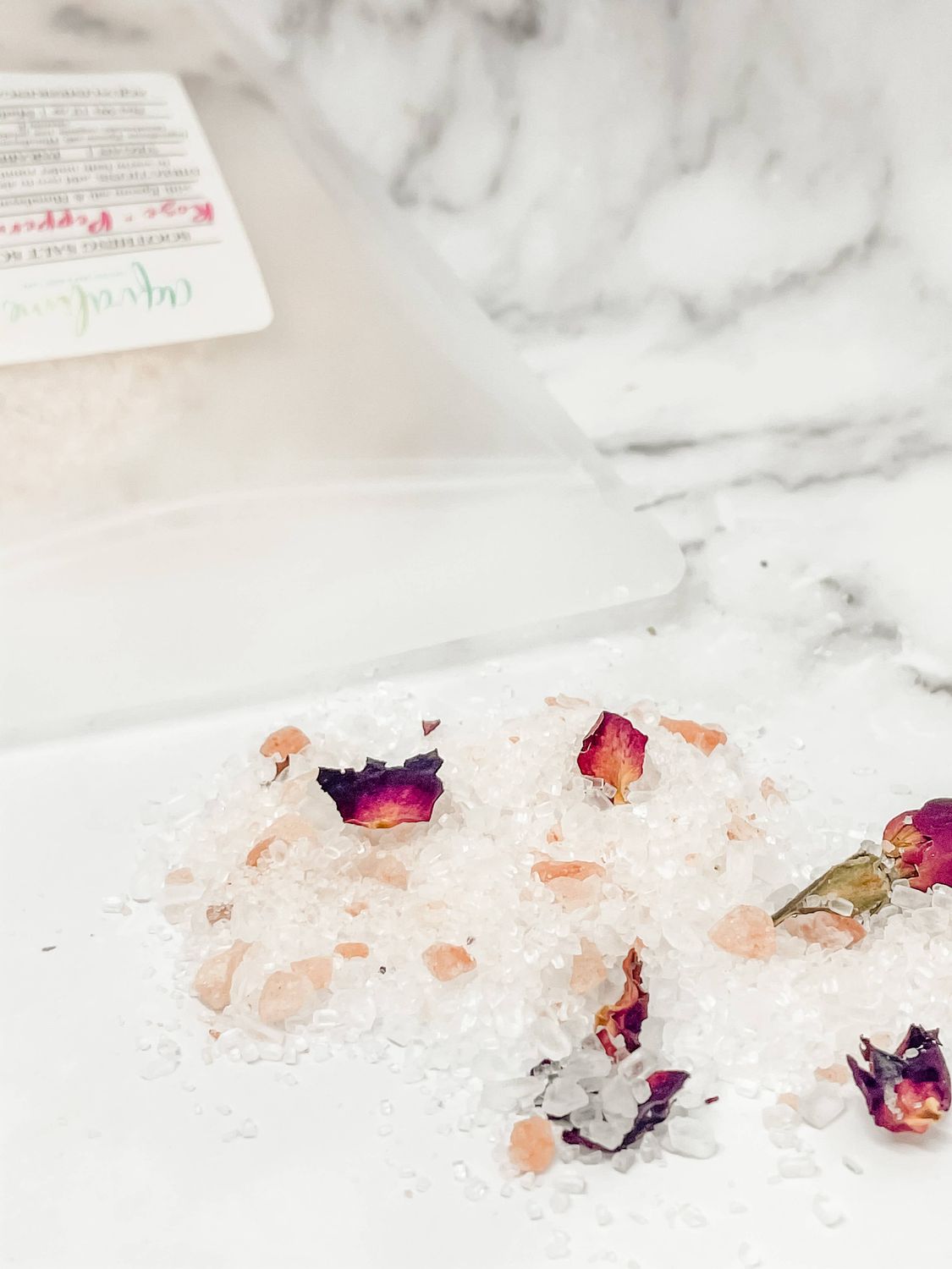 Peppermint Rose Salt Soak