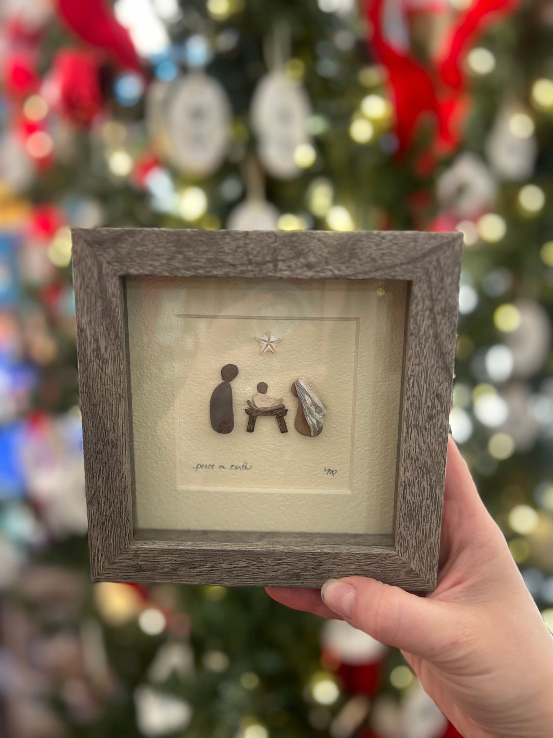 Peace on Earth Tiny Pebble Art