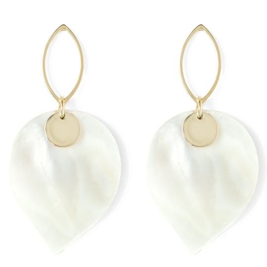Pear Shaped Shell Earrings