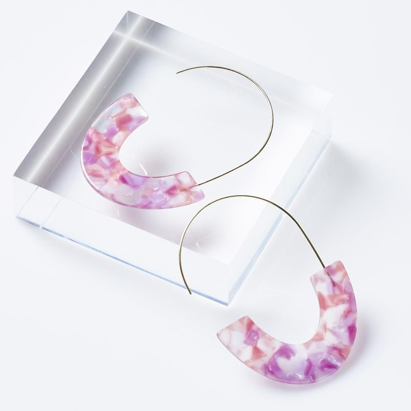 Pink Lily Earrings