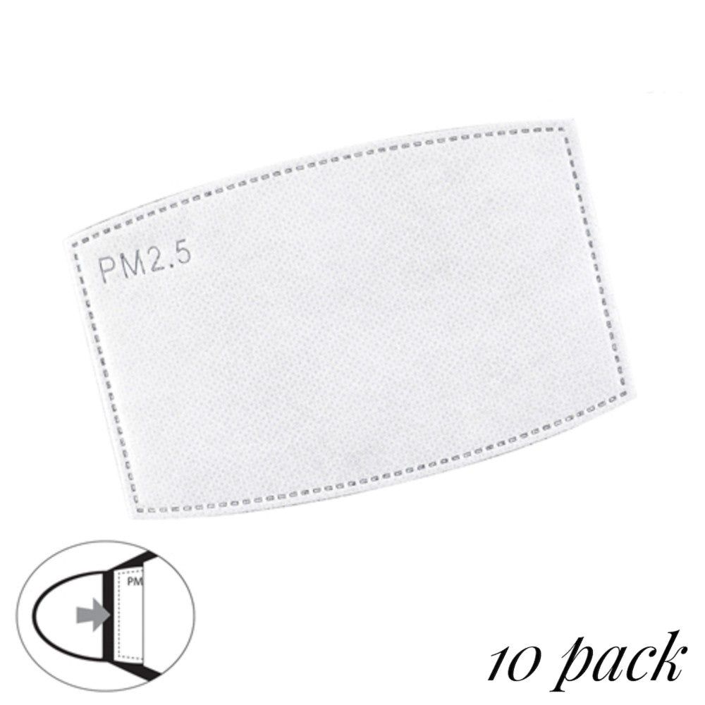 PM2.5 5 Carbon Face Mask Filter. ( 10 Pack )
