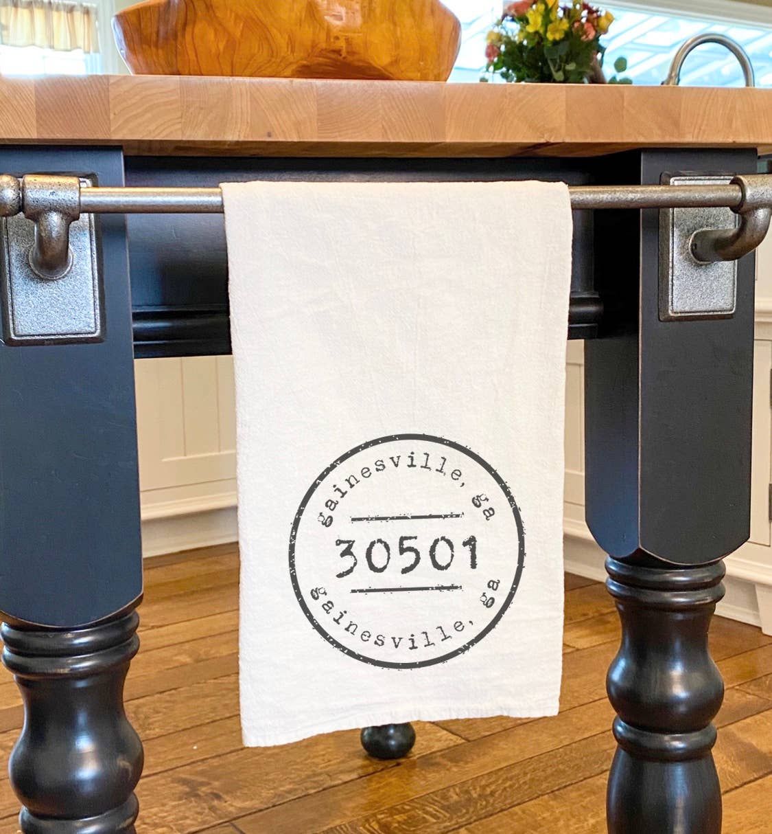 Postmark Stamp City State Zip Cotton Tea Towel 1