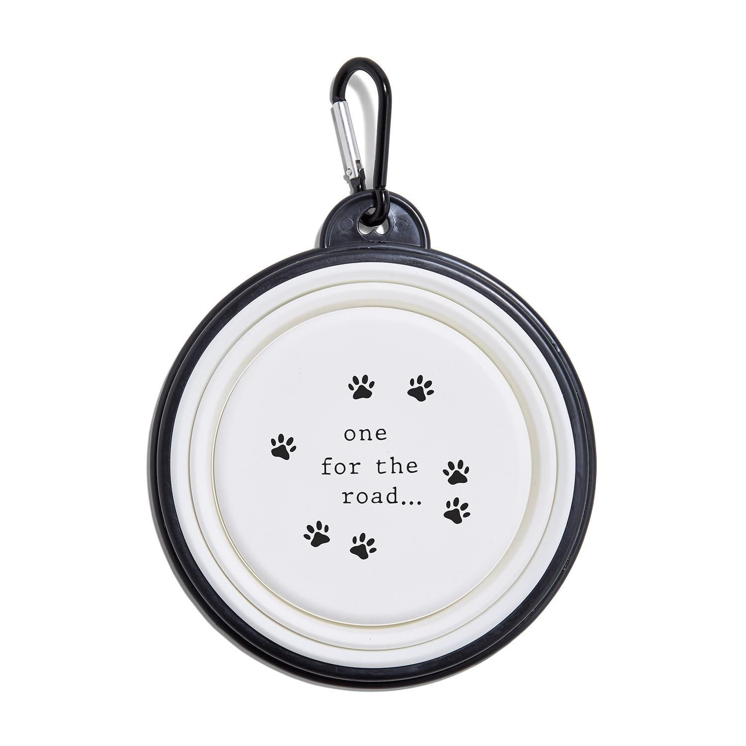One for the Road Collapsible Dog Bowl with Carabiner Clip