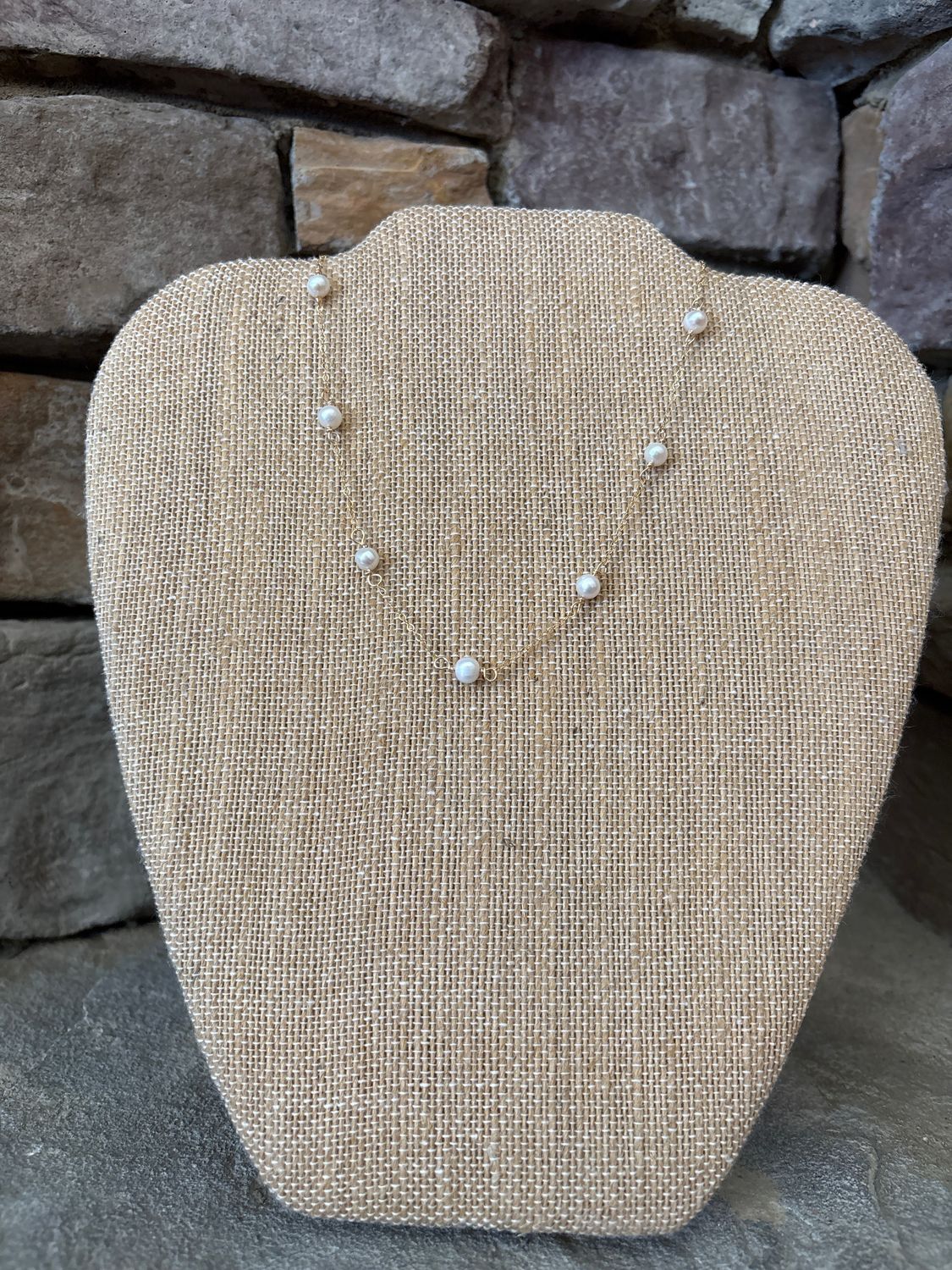 Pearly Choker Gold Filled Necklace