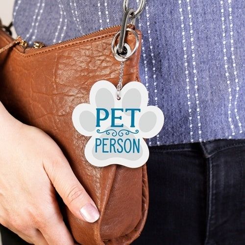 Pet Person Acrylic Paw Print Keychain